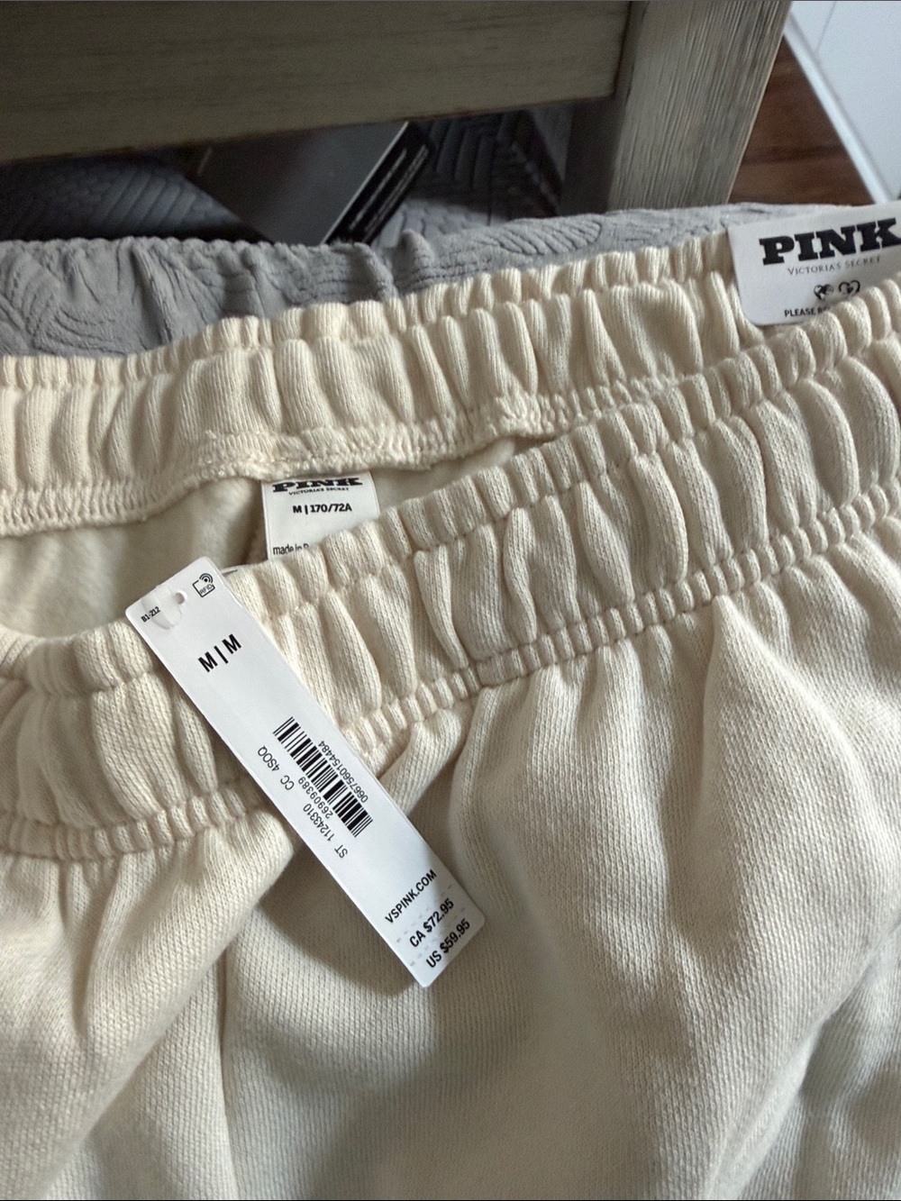 PINK Victoria's Secret Cream Sweatshirt with Tan Appliqué P - Picture 6 of 6